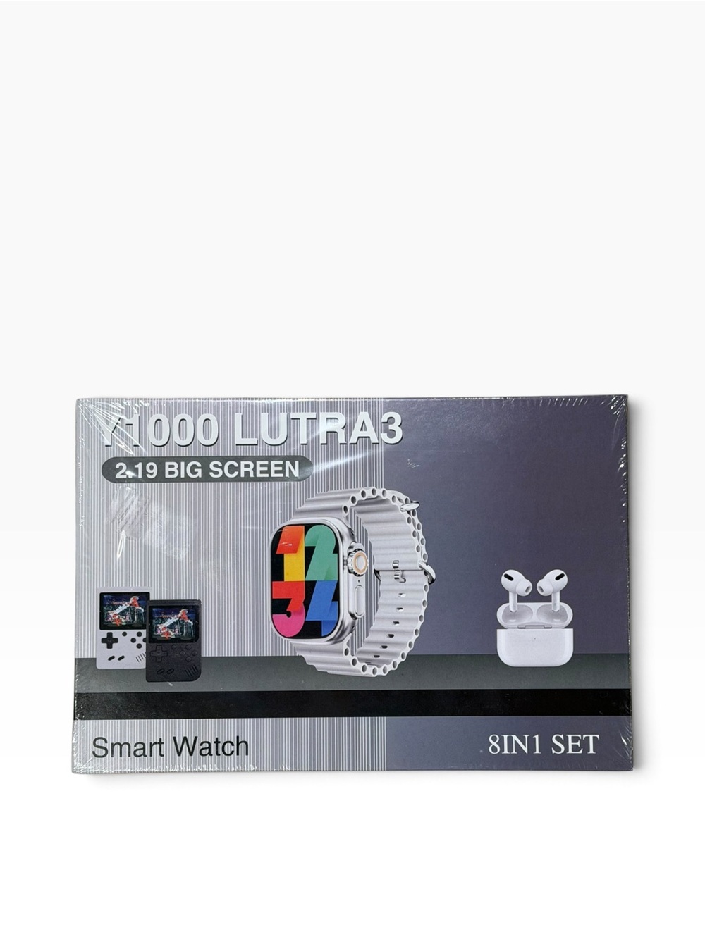 NEW Y1000 LUTRA3 / ULTRA3 8in1 Smart Watch 2.19" Big Screen Set w/ Earbuds